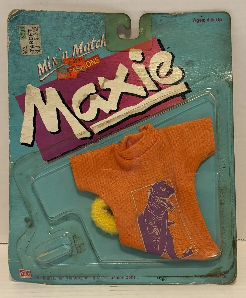 VINTAGE 1987 Hasbro Maxie Mix Match Fashion Shirt Scrunchie NOS FREE SHIPPING